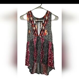 Free People Multicolor Boho Sleeveless Blouse